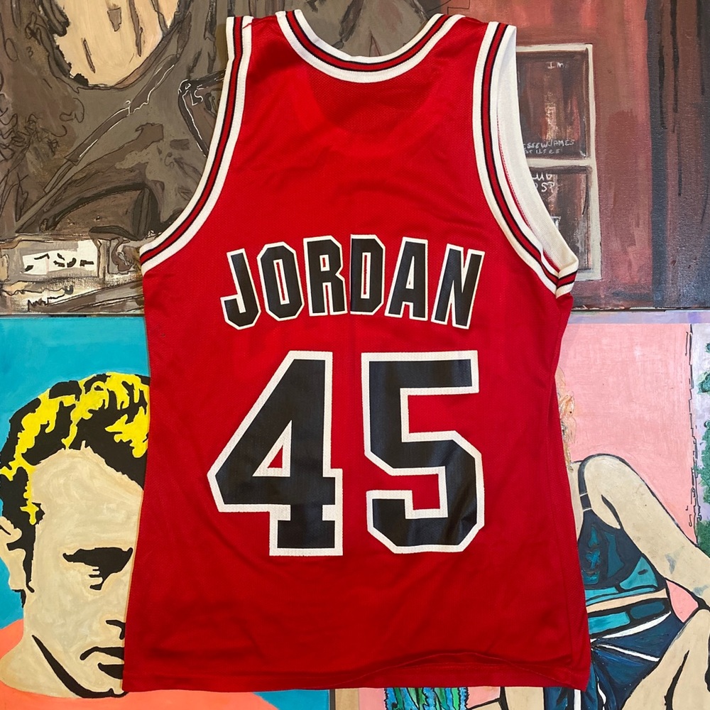 Vintage Champion Chicago Bulls Michael Jordan Basketball Jersey - Picture 8 of 10